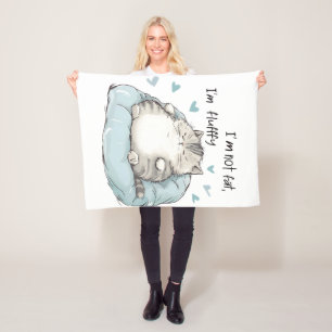 Chubby Cat Chill Vibes Fleece Deken