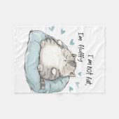 Chubby Cat Chill Vibes Fleece Deken (Voorkant (Horizontaal))