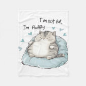 Chubby Cat Chill Vibes Fleece Deken (Voorkant)