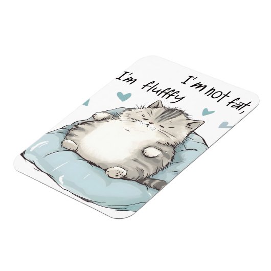 Chubby Cat Chill Vibes Magneet (Linkerzijde)