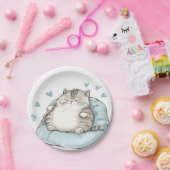 Chubby Cat Chill Vibes Papieren Bordje (Feest)