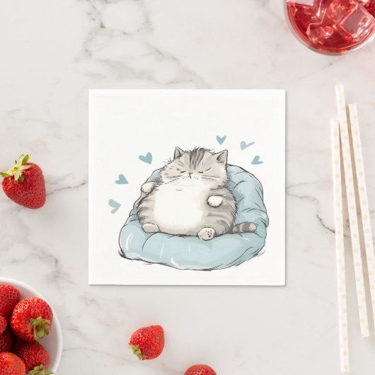 Chubby Cat Chill Vibes Servet (Insitu)