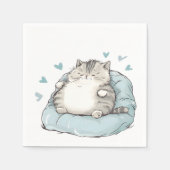 Chubby Cat Chill Vibes Servet (Voorkant)
