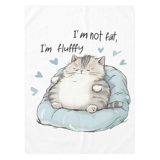 Chubby Cat Chill Vibes Tafelkleed (Voorkant)