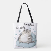 Chubby Cat Chill Vibes Tote Bag (Achterkant)