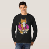 Chubby Cat Donut Sweet Pastry Zwemmen Float Sport T-shirt (Voorkant volledig)
