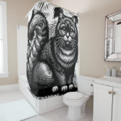 Chubby Cat Douchegordijn (In situ)