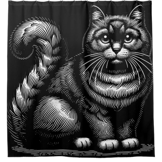 Chubby Cat Douchegordijn (Voorkant)