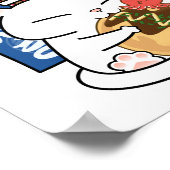 Chubby Cat Takoyaki Poster (Hoek)