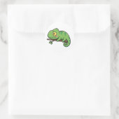 Chubby Chameleon Ronde Sticker (Tas)