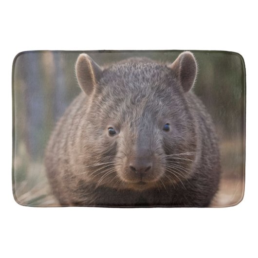 Chubby Charm: de Schattige Australische wombat Badmat (Voorkant)