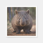 Chubby Charm: de Schattige Australische wombat Servet (Voorkant)