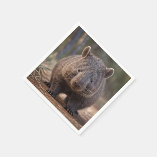 Chubby Charm: de Schattige Australische wombat Servet (Hoek)