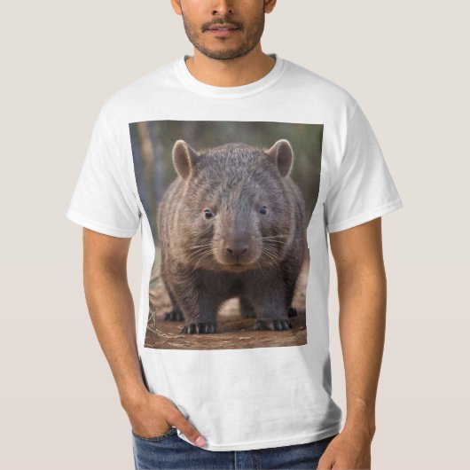 Chubby Charm: de Schattige Australische wombat T-shirt (Voorkant)