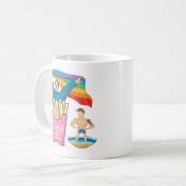 CHUBBY CHASER LGBT Gay Pride Funny Twink Gift Koffiemok (Voorkant links)
