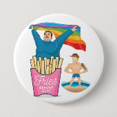 CHUBBY CHASER LGBT Gay Pride Funny Twink Ronde Button 7,6 Cm (Voorkant)