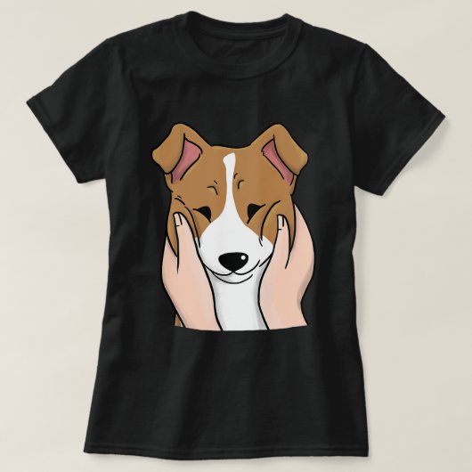 Chubby Cheek Jack Russell Terrier Dog T-shirt (Design voorkant)