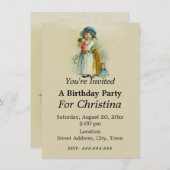 Chubby Cheeks Verjaardag Meisje Dolls Tan Kaart (Voorkant / Achterkant)