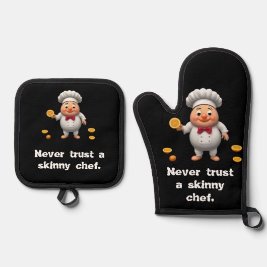 Chubby Chef Keukenset - Pannenlap & Ovenwant Ovenwant & Pannenlap Set (Voorkant)