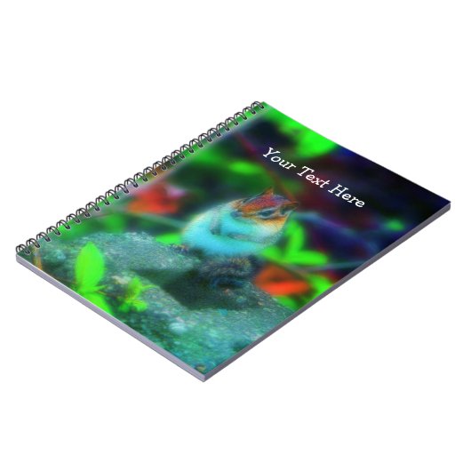 Chubby Chipmunk Natuur Fantasy Art Notitieboek (Linkerzijde)