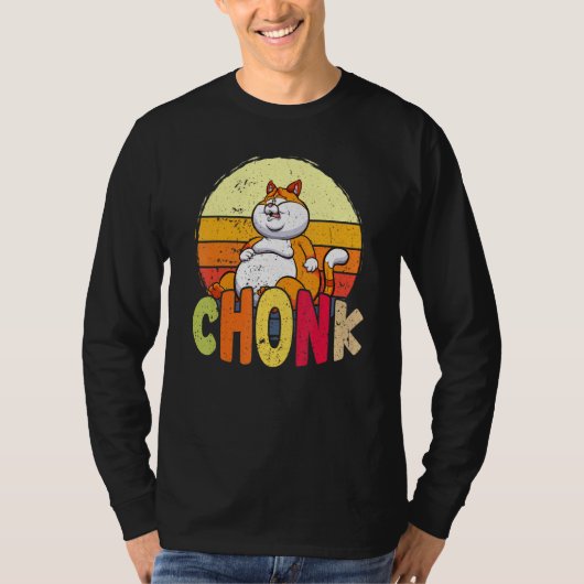 Chubby Chonk Cat Meme Fat Feline T-shirt (Voorkant)