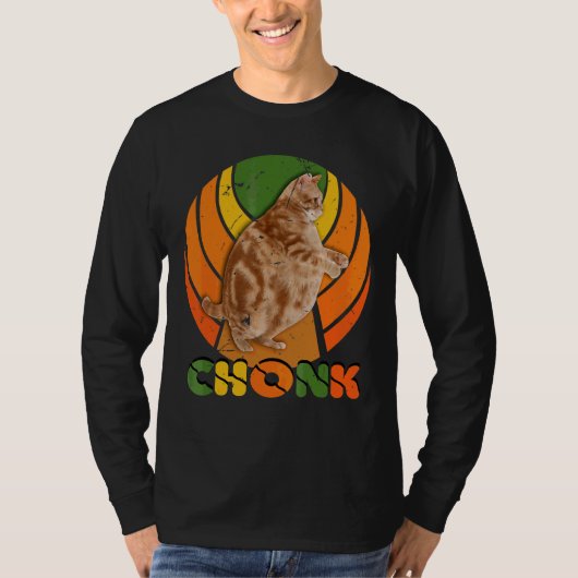 Chubby Chonk Cat Meme Memes overgewicht T-shirt (Voorkant)