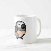 Chubby Congo African Grey - Plucker Koffiemok (Voorkant rechts)