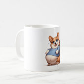 Chubby Corgi Lover T-Shirt - Schattigee Hondenlief Koffiemok (Voorkant links)