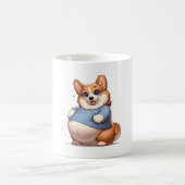 Chubby Corgi Lover T-Shirt - Schattigee Hondenlief Koffiemok (Center)