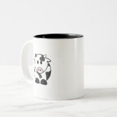 Chubby Cow Kawaii Mug Tweekleurige Koffiemok (Voorkant links)