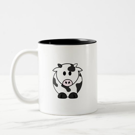 Chubby Cow Kawaii Mug Tweekleurige Koffiemok (Links)