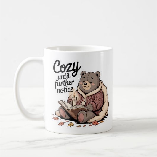 Chubby Cozy Beer lezen Herfstkaars Koffiemok (Links)