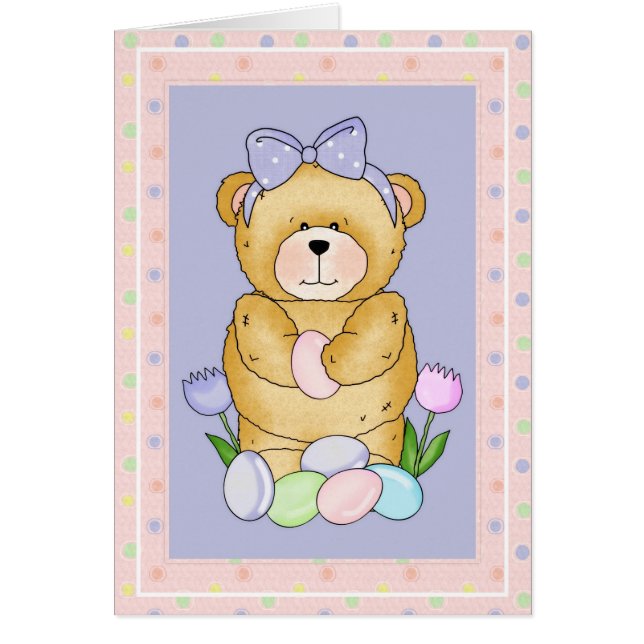 Chubby Cubby Teddy Bear d1 PaasWenskaart (Voorkant)