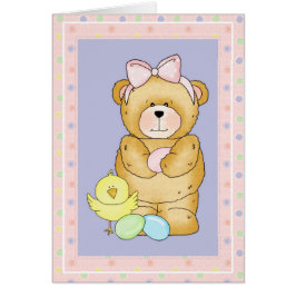 Chubby Cubby Teddy Bear d3 PaasWenskaart