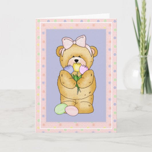 Chubby Cubby Teddy Bear d5 PaasWenskaart Feestdagen Kaart (Voorkant)