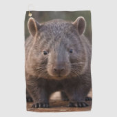 Chubby, de Australische wombat, Golfhanddoek (Voorkant)