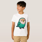 Chubby Dutch Blue Peach-geconfronteerd Lovebird T-shirt (Voorkant volledig)