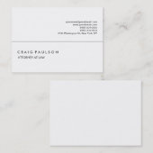 Chubby Elegant White Professional Visitekaartje (Voorkant / Achterkant)