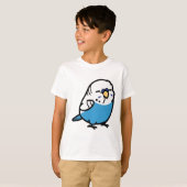 Chubby Engels Blauw Budgie - Mannelijk T-shirt (Voorkant volledig)