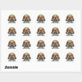 Chubby Engelse Bulldog dutje en snack Vierkante Sticker (Vel)