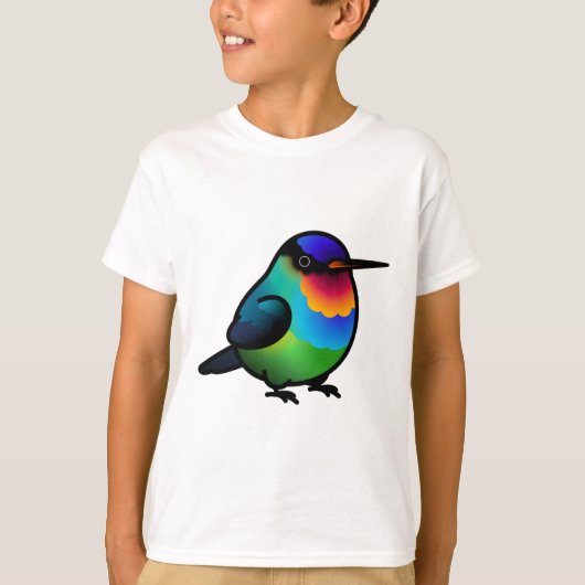 Chubby Fiery-throated Hummingbird T-shirt (Voorkant)