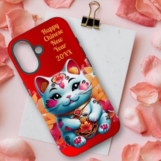 Chubby Fortune Cat Chinees Nieuwjaar Case-Mate iPhone Case