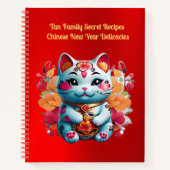 Chubby Fortune Cat Chinees Nieuwjaar Recept Boek (Voorkant)