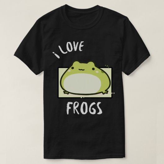 Chubby Frog Ik hou van kikkers T-shirt (Design voorkant)