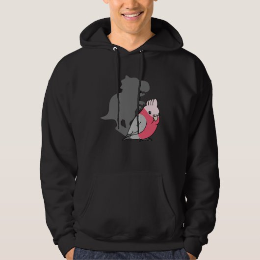 Chubby Galah Cockatoo rex Cute Parrot with Dinosau Hoodie (Voorkant)