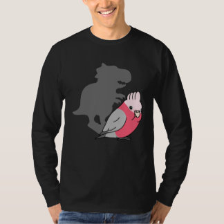 Chubby Galah Cockatoo rex Cute Parrot with Dinosau T-shirt