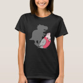 Chubby Galah Kaketoe rex Leuke Parrot met Dinosau T-shirt (Voorkant)
