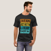 Chubby-gekalkte Mannen baard voor mannen T-shirt (Voorkant volledig)