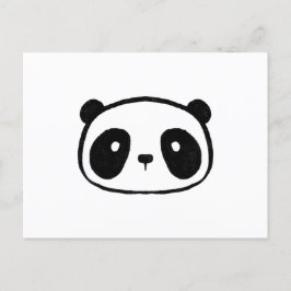 Chubby Giant Panda Cartoon Face Briefkaart