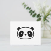 Chubby Giant Panda Cartoon Face Briefkaart (Staand voorkant)